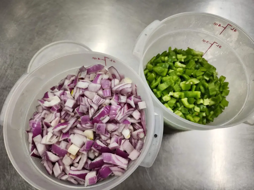 Chopped veggies are a corner stone of prep